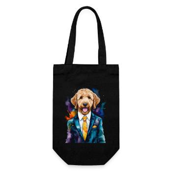 Costume Goldendoodle Chien Animal Design Imprimer - Sac à bouteille - noir - Devant