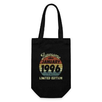 Awesome since January 1996 - Birthday - Gift Bag for Bottles - black - Front