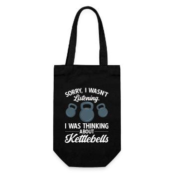 Kettlebell Workout Fitness Training - Geschenkbeutel für Flaschen - Schwarz - Vorne