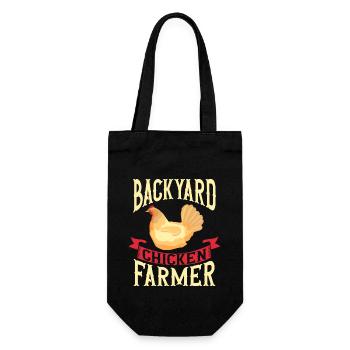Poulet, Éleveur, Coq, Poule, Poulets de basse-cour, - Sac à bouteille - noir - Devant
