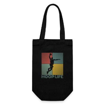 Basketballer Basketball-spieler "HOOP-LIFE" - Geschenkbeutel für Flaschen - Schwarz - Vorne