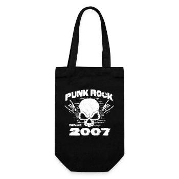 Punk Rock Since 2007 - Skull Rock Hands 17th - Gift Bag for Bottles - black - Front