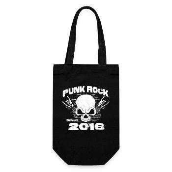 Punk Rock seit 2016 - Skull Rock Hände 8th - Geschenkbeutel für Flaschen - Schwarz - Vorne