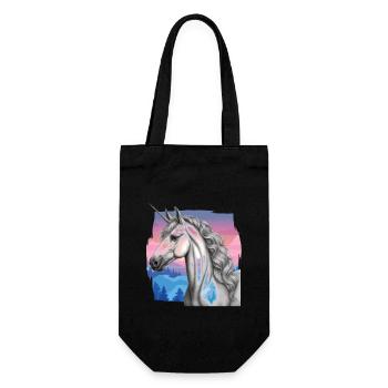 Unicorn Unicorns Mythical Creatures Mythical Animals Child Horse - Gift Bag for Bottles - black - Front