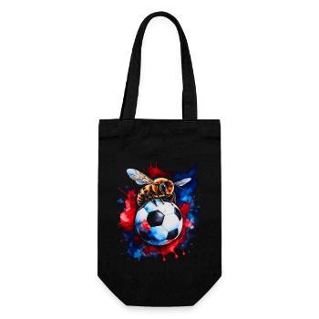 Abeille Football Coloré Slovénie Slovénie Design Imprimer - Sac à bouteille - noir - Devant