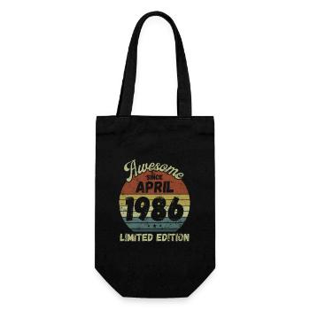 Génial depuis avril 1986 - Anniversaire - Sac à bouteille - noir - Devant