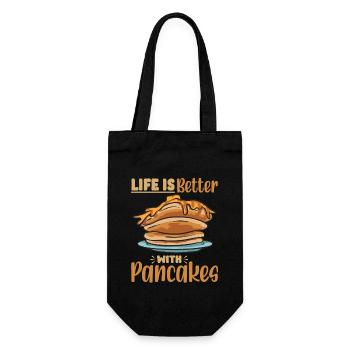 Pancake Breakfast Pancakes - Gift Bag for Bottles - black - Front