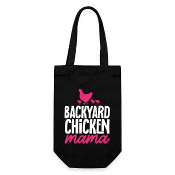 Poulet, Éleveur, Coq, Poule, Poulets de basse-cour, - Sac à bouteille - noir - Devant