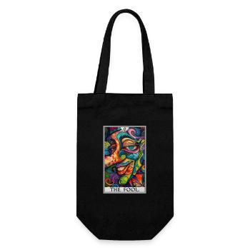 Tarotkarten Tarotkarte The Fool Der Narr - Geschenkbeutel für Flaschen - Schwarz - Vorne