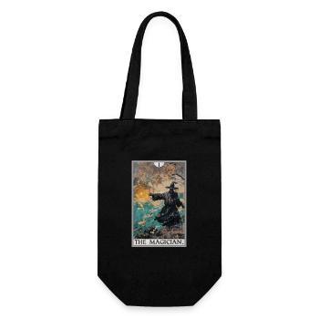 Tarotkarte The Magician Der Magier - Geschenkbeutel für Flaschen - Schwarz - Vorne