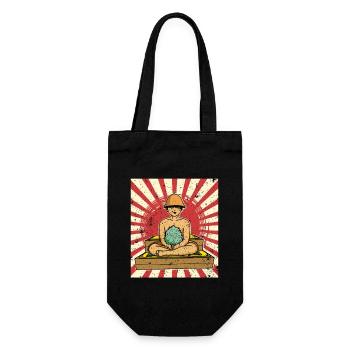 Sauna Sento Japan Badehaus Spa Tokio Dampf - Geschenkbeutel für Flaschen - Schwarz - Vorne
