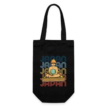 Sento Japan Badehaus Tokio Spa Wellness - Geschenkbeutel für Flaschen - Schwarz - Vorne