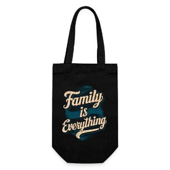 Family Is Everything – Colorful and Important - Gift Bag for Bottles - black - Front