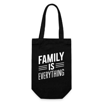 Family Is Everything – Colorful and Important - Gift Bag for Bottles - black - Front