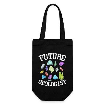 Future Geologist Rock Collector Geology - Geschenkbeutel für Flaschen - Schwarz - Vorne