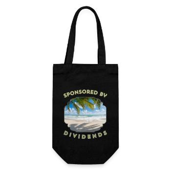 Sponsored by dividends - Gift Bag for Bottles - black - Front
