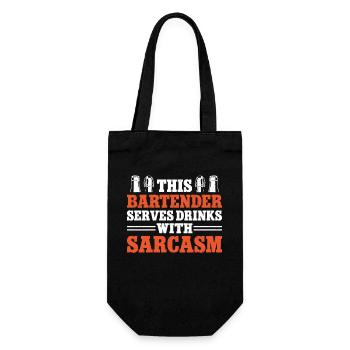 Bartender Mixologist This - Geschenkbeutel für Flaschen - Schwarz - Vorne