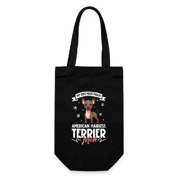 American Hairless Terrier Mom - Gift Bag for Bottles - black - Front