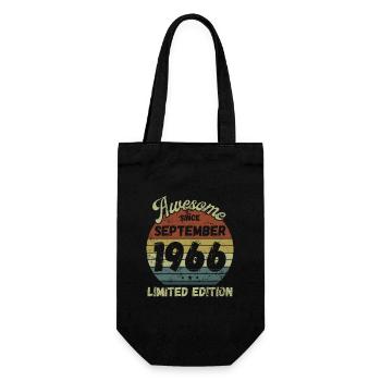 Awesome since September 1966 - Geburtstag - Geschenkbeutel für Flaschen - Schwarz - Vorne