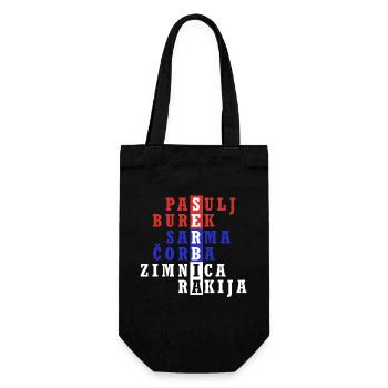 Srbija Belgrad Serbien Serbisch Heimat Urlaub Flag - Geschenkbeutel für Flaschen - Schwarz - Vorne