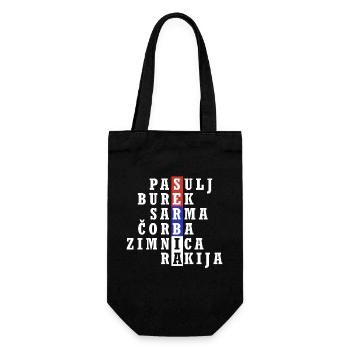 Srbija Belgrad Serbien Serbisch Heimat Urlaub Flag - Geschenkbeutel für Flaschen - Schwarz - Vorne