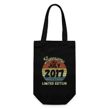 Génial depuis juillet 2017 - Anniversaire - Sac à bouteille - noir - Devant