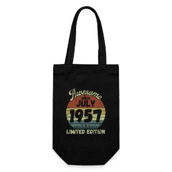 Awesome since July 1957 - Birthday - Gift Bag for Bottles - black - Front