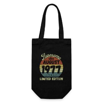 Awesome since August 1977 - Geburtstag - Geschenkbeutel für Flaschen - Schwarz - Vorne