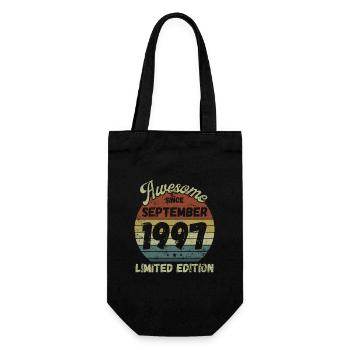 Awesome since September 1997 - Birthday - Gift Bag for Bottles - black - Front