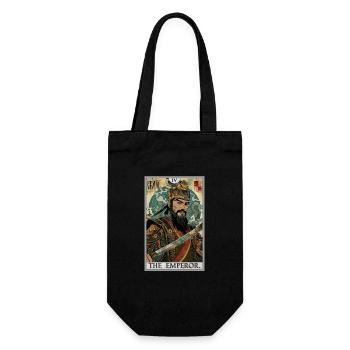 Tarotkarte The Emperor Der Herrscher - Geschenkbeutel für Flaschen - Schwarz - Vorne