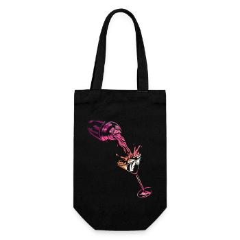 Bartender Mixologist Shaker Sunset - Geschenkbeutel für Flaschen - Schwarz - Vorne