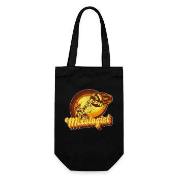 Bartender Mixologist Retro Vintage - Gift Bag for Bottles - black - Front