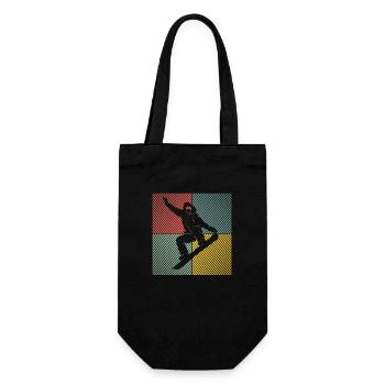 Snowboard Snowboard Remontée mécanique Vintage Snowboarder - Sac à bouteille - noir - Devant