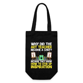 Art Teacher School Teacher Funny Art Teachers Scho - Gift Bag for Bottles - black - Front