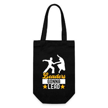 Ballsaal Tanz Ballsaaltänzer Gesellschaftstänzer - Geschenkbeutel für Flaschen - Schwarz - Vorne