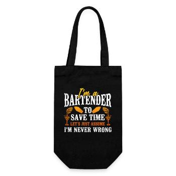 Bartender Mixologist I'm A - Gift Bag for Bottles - black - Front