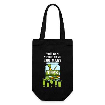 Bartender Mixologist You Can Never - Geschenkbeutel für Flaschen - Schwarz - Vorne