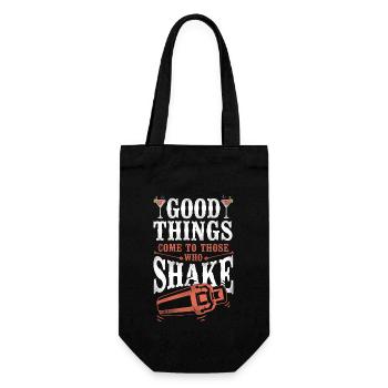 Bartender Mixologist Good Things - Gift Bag for Bottles - black - Front