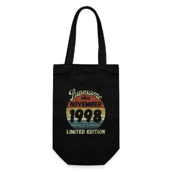 Awesome since November 1998 - Geburtstag - Geschenkbeutel für Flaschen - Schwarz - Vorne