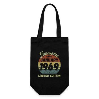 Génial depuis janvier 1969 - Anniversaire - Sac à bouteille - noir - Devant