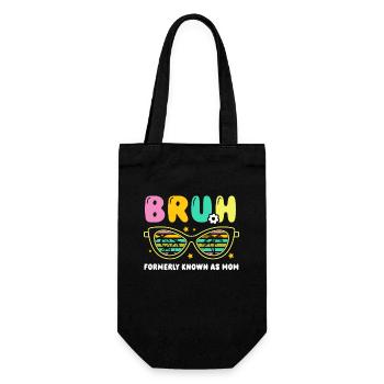 Bruh Formerly Known As Mom - Fun Retro Brillen - Geschenkbeutel für Flaschen - Schwarz - Vorne
