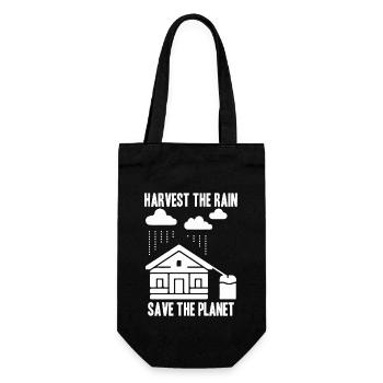 Rainwater tank - collecting rainwater - Gift Bag for Bottles - black - Front
