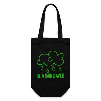 Rainwater tank - collecting rainwater - Gift Bag for Bottles - black - Front