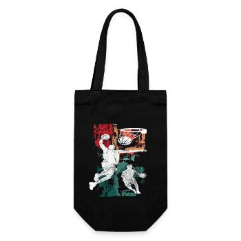 Basketballteam Basketballspieler Basketball - Geschenkbeutel für Flaschen - Schwarz - Vorne