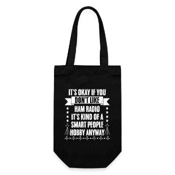 It's Okay If You Don't Like Funny Amateur Radio - Geschenkbeutel für Flaschen - Schwarz - Vorne