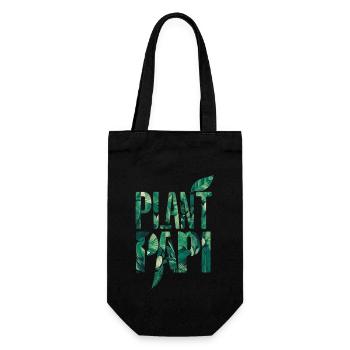 Motif de feuille de Papi pour les amoureux des plantes - Sac à bouteille - noir - Devant