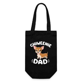 Chiweenie Papa Pride : Aimant et attentionné - Sac à bouteille - noir - Devant