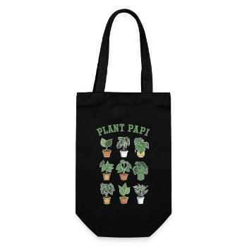 Plant Papi - Houseplant love for real - Gift Bag for Bottles - black - Front