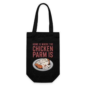 Home Is Where The Chicken Parm Is - Chicken Parm - Gift Bag for Bottles - black - Front