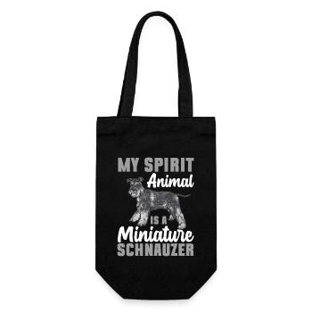Miniature Schnauzer Dog Schnauzer - Gift Bag for Bottles - black - Front